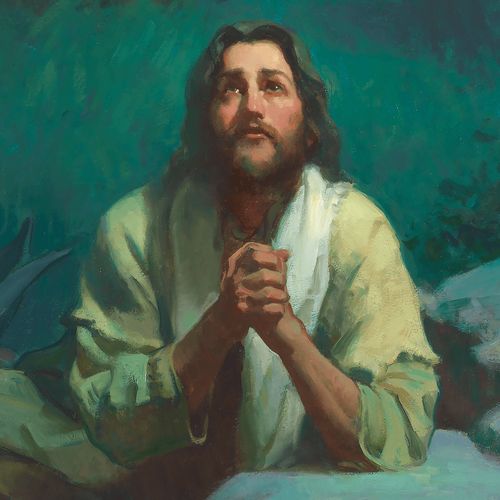 Jesus Christ praying in Gethsemane