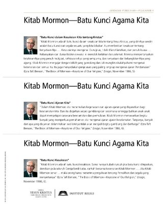 selebaran, Batu Kunci Agama Kita