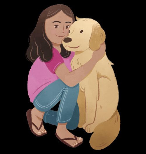 Girl with dog