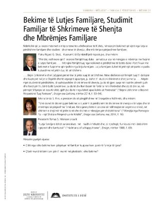 fletushkë, Bekime të Lutjes Familjare, Studimit Familjar të Shkrimeve të Shenjta dhe Mbrëmjes Familjare