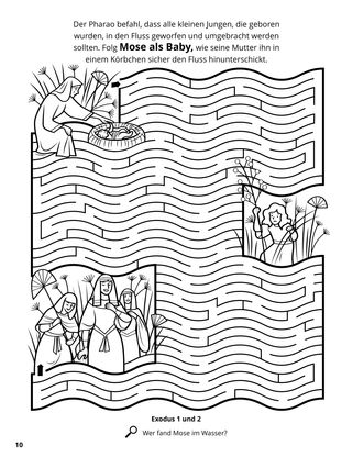 Baby Moses coloring page