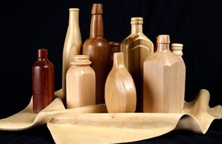 wood bottles