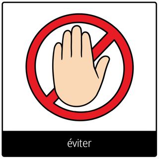 Pictogramme de l’Évangile pour « éviter »