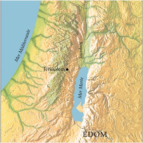 carte, Jérusalem et Édom