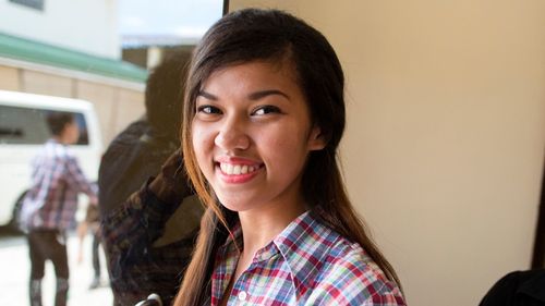 young woman smiling