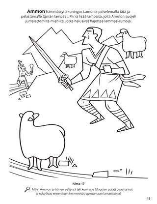 Ammon and the King’s Sheep coloring page