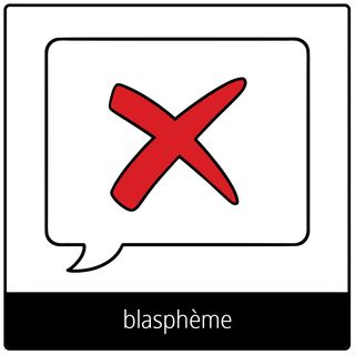 Pictogramme de l’Évangile pour « blasphème »