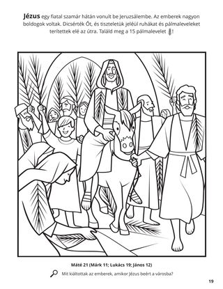 Jesus’s Triumphal Entry into Jerusalem coloring page