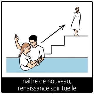 Pictogramme de l’Évangile pour « naître de nouveau, renaissance spirituelle »