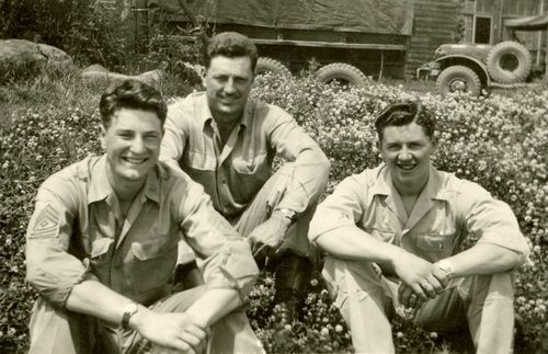 young Neal Maxwell with other soldiers