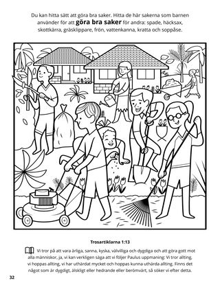 Thirteenth Article of Faith coloring page