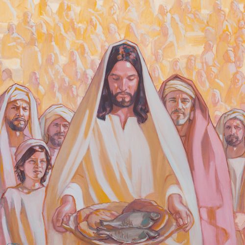 Jesus Christ with loaves and fishes