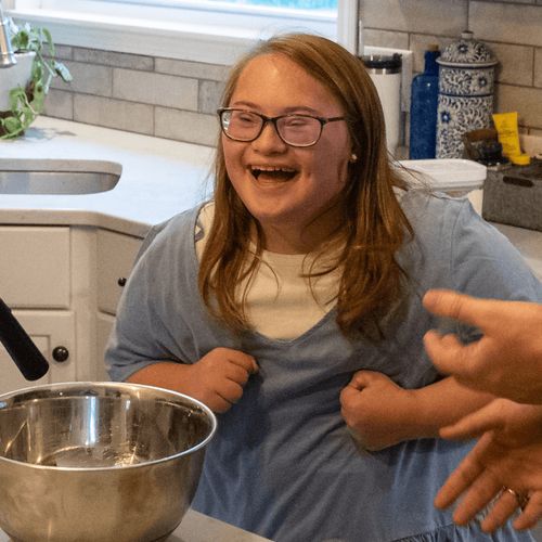 young woman laughing