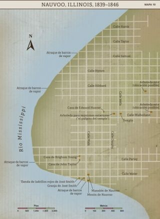 Mapa 10: Nauvoo, Illinois, 1839–1846