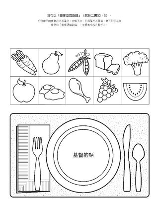 活動頁：飽享基督的話能使我們靈性飽足