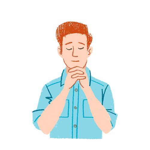 young man praying