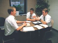 missionaries studying together