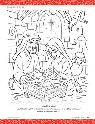 coloring page, Jesus Christ Is Born