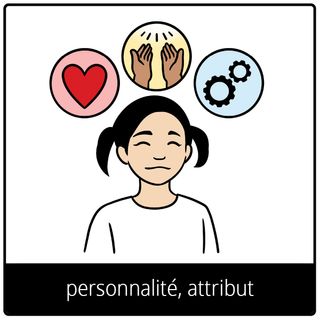 Pictogramme de l’Évangile pour « personnalité, attribut »