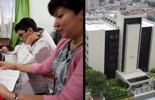 people reading scriptures; missionary training center