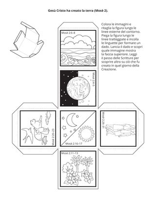 pagina delle attività: Gesù Cristo creò la terra 