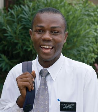 An African elder missionary in Ghana, West Africa.