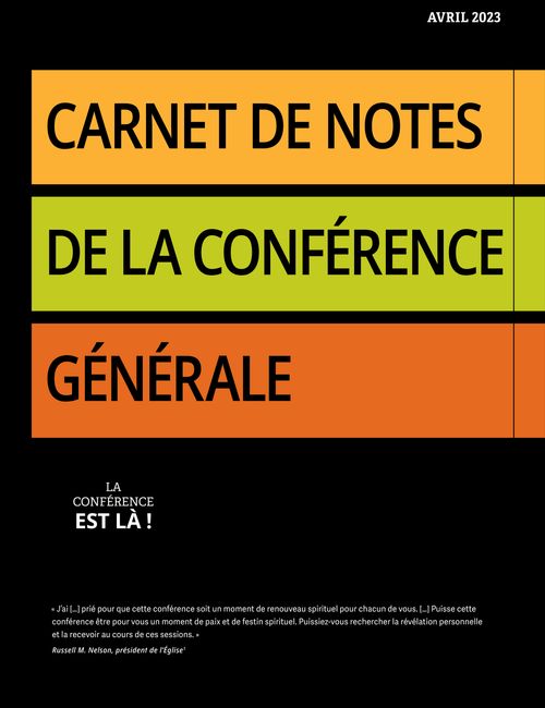 Carnet de notes de la conférence générale