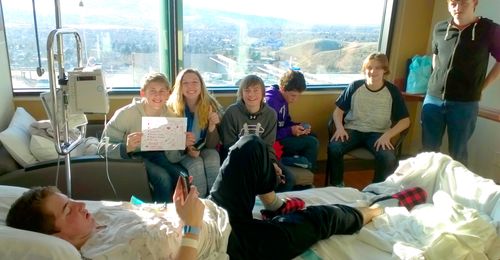 young man in hospital