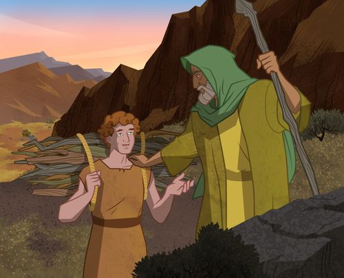 Abraham and Isaac traveling