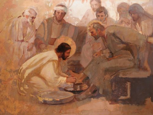 Jesus washing disciples’ feet