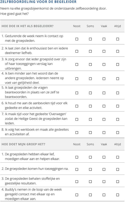 Zelfbeoordeling voor de begeleider