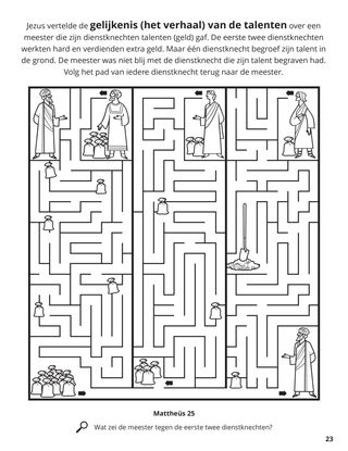 Parable of the Talents coloring page