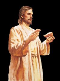 Christ Holding Sacrament Bread