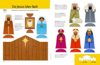 cut-out images of the Nativity scene