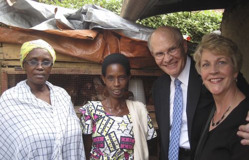 Dale G. Renlund and his wife with African Saints