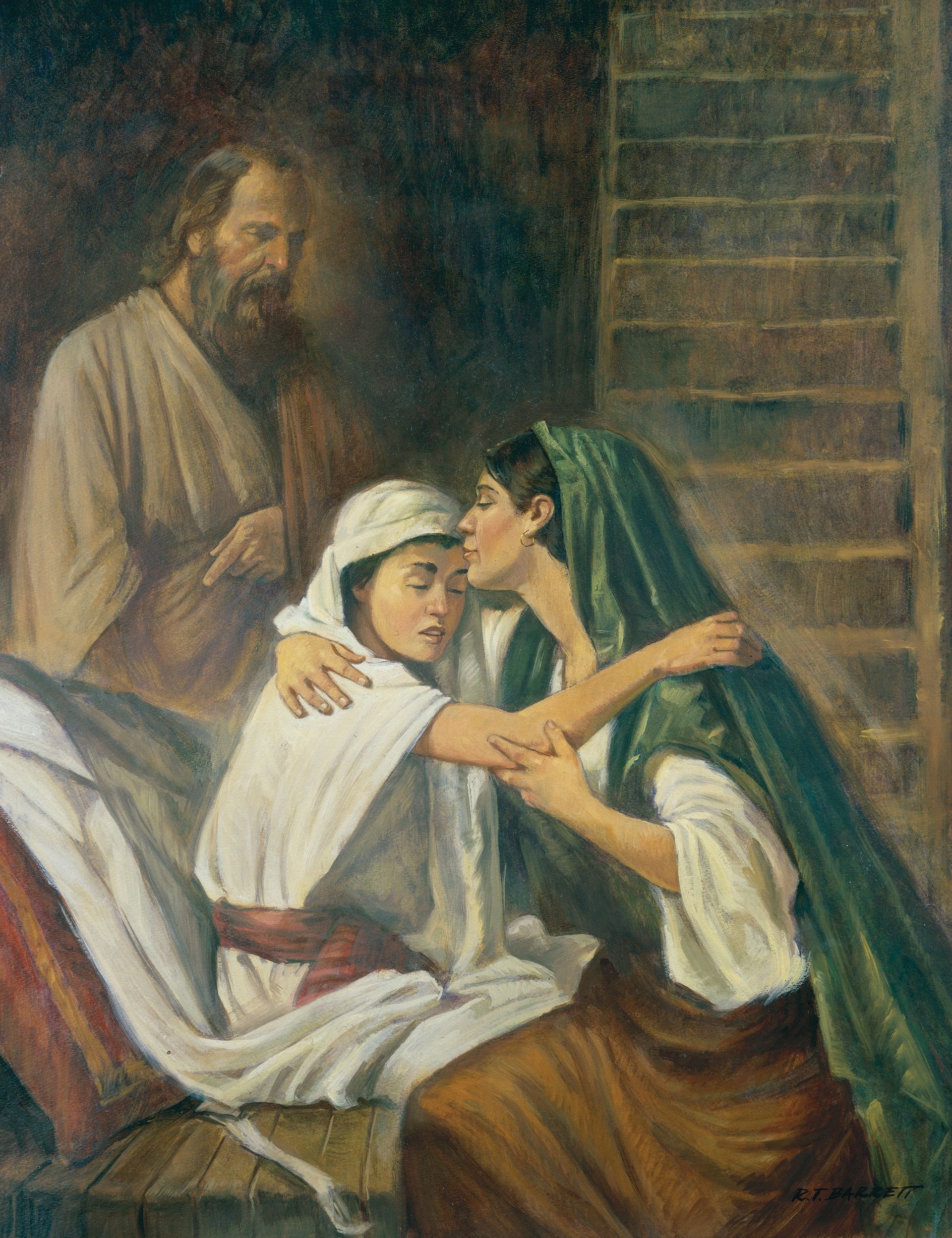 Elijah Raises the Widow's Son from Death, by Robert T. Barrett