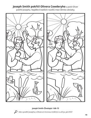 Joseph and Oliver Were Baptized coloring page