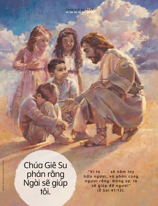 Jesus comforting a child