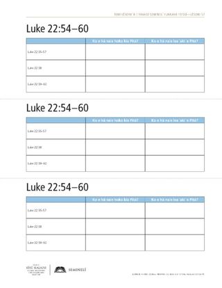 handout, Luke 22:54–60