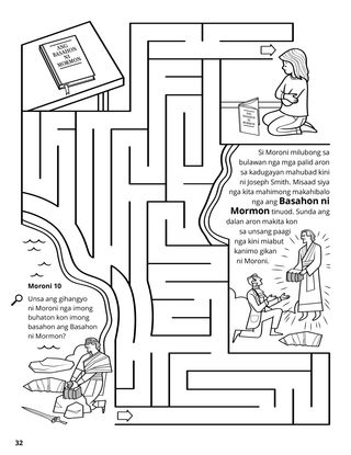 Moroni Buried the Gold Plates coloring page