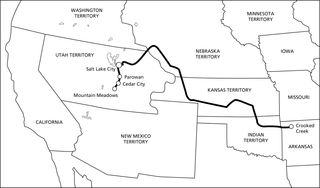 map, wagon train route