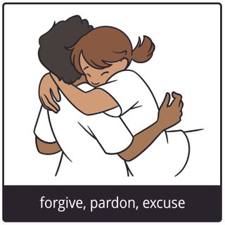 forgive, pardon, excuse gospel symbol