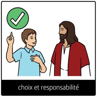 Pictogramme de l’Évangile pour « choix et responsabilité »