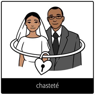 Pictogramme de l’Évangile pour « chasteté »