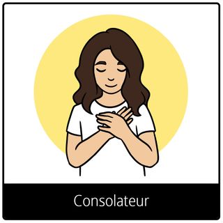 Pictogramme de l’Évangile pour « Consolateur »