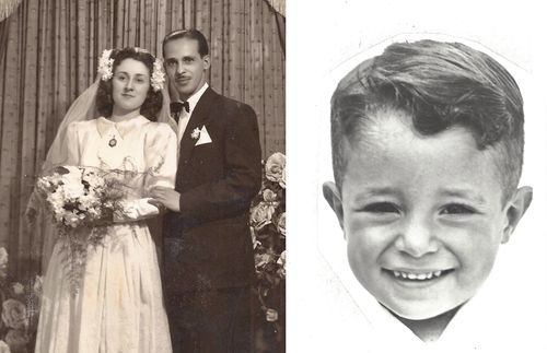 young Elder Soares and parents wedding portrait