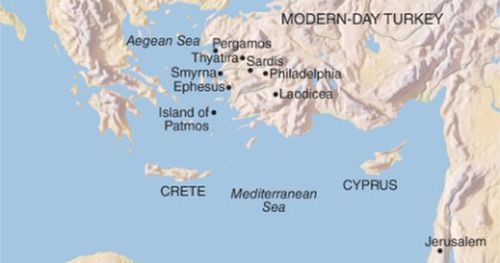 Map of the Mediterranean.