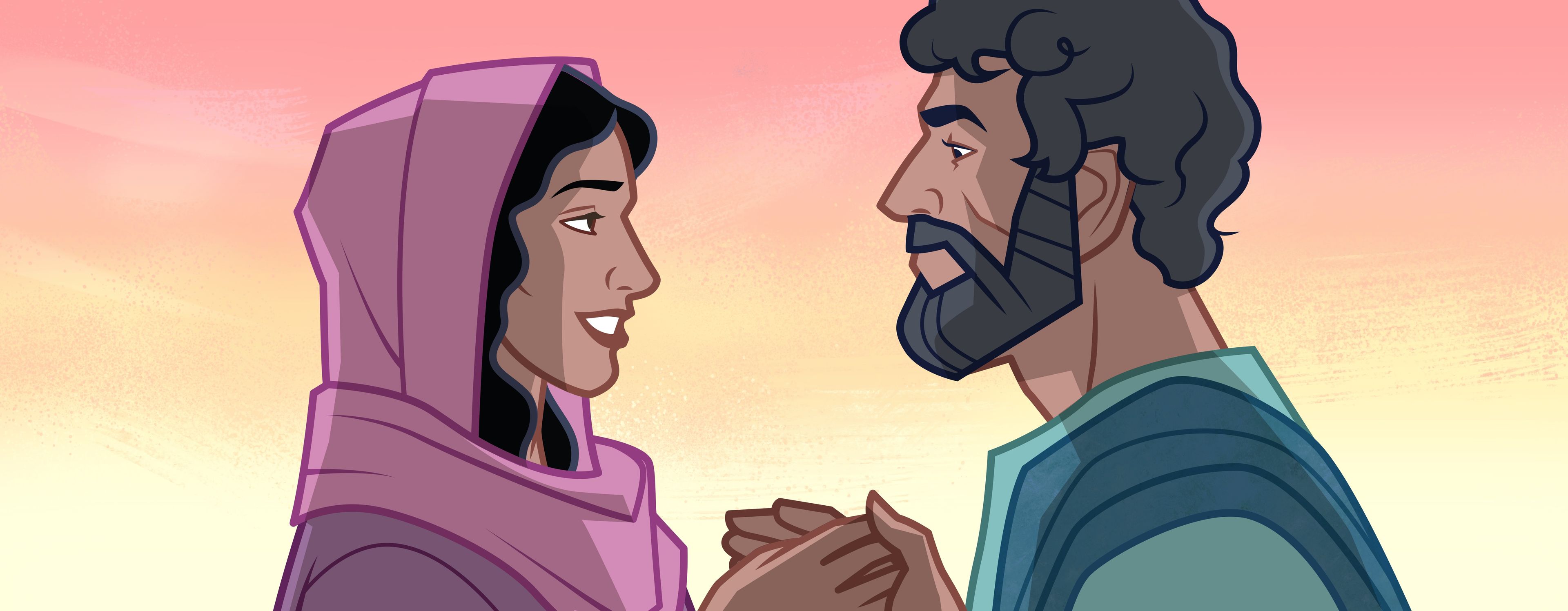 Illustration of Ruth and Boaz. Ruth 3:3–18; 4:13