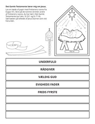 aktivitetsside: Det Gamle Testamente lærer mig om Jesus