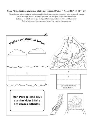 page des activités : Dieu m’aide à obéir à ses commandements